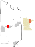 St. Louis County Minnesota Incorporated and Unincorporated areas Mountain Iron Highlighted